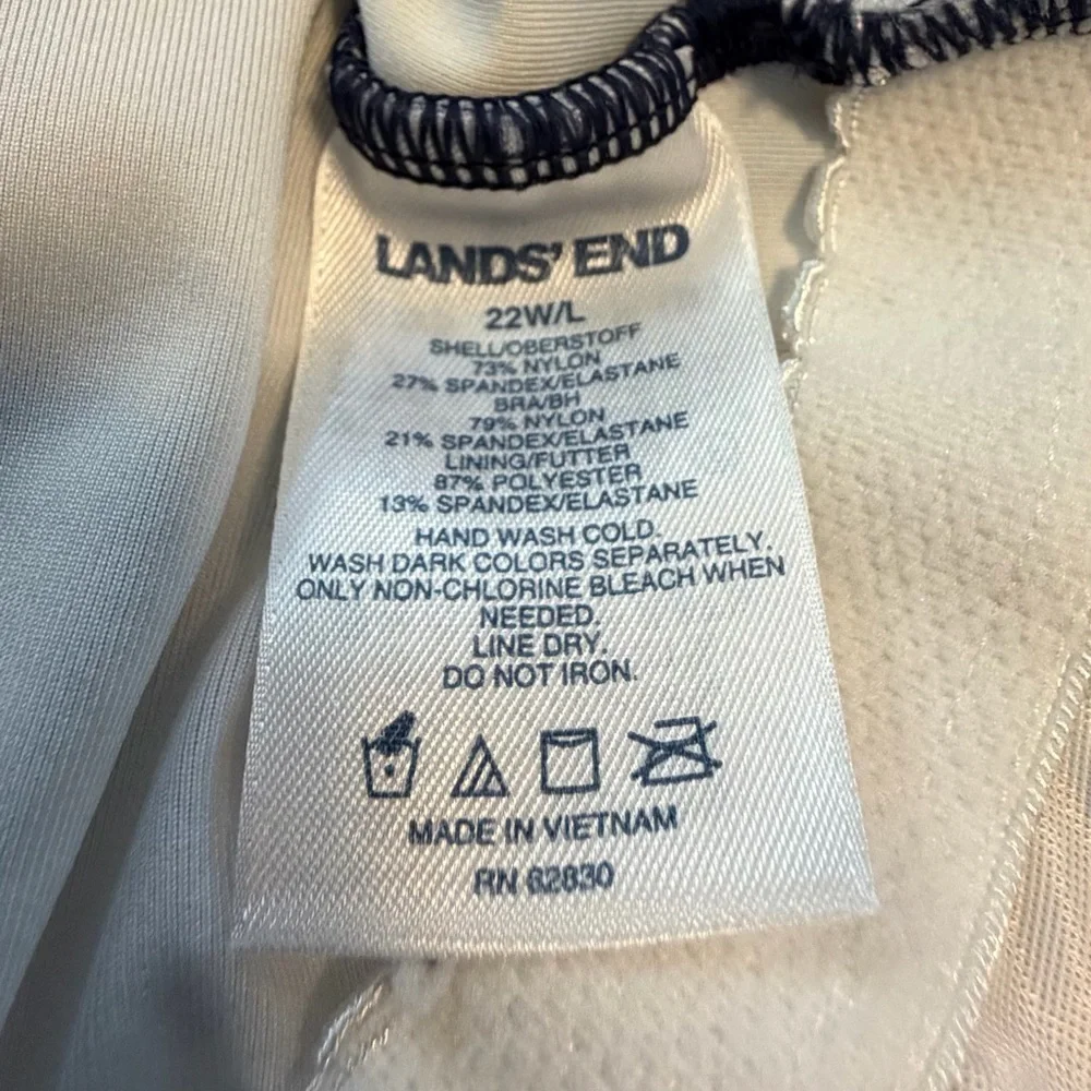 NWOT Lands' End Women's Chlorine Resistant Soft Cup Tugless Swimsuit size 22W L - Picture 5 of 11